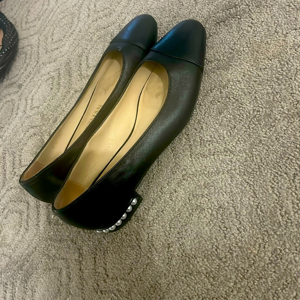 Stuart Weitzman Embellished Heel Flat Shoes